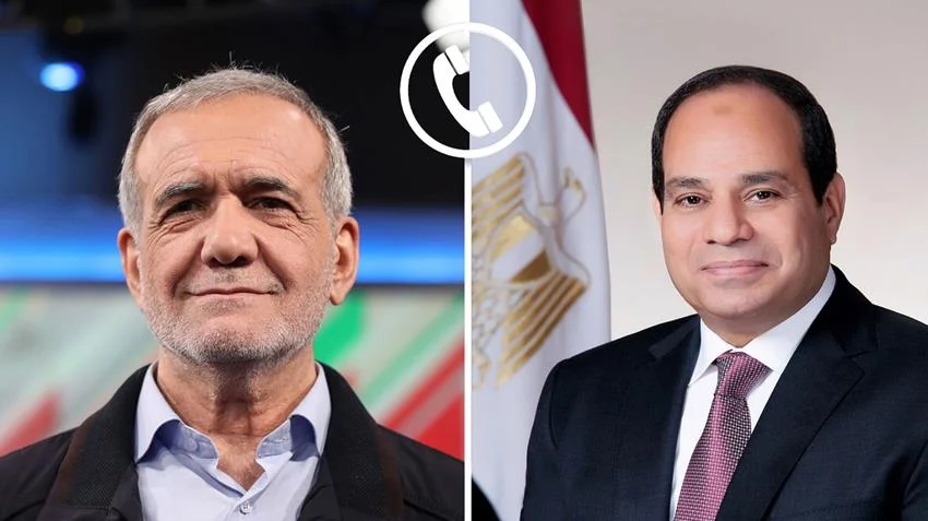 President Abdel Fattah El-Sisi Holds Phone Call with Iranian President