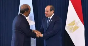 President El-Sisi Discusses Egypt’s Military Participation in the African Union Mission with Somali Counterpart