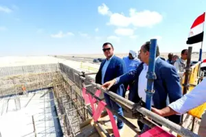 Minister of Housing Inspects Water Desalination Plant Project and Mazarine Compound in New Alamein City