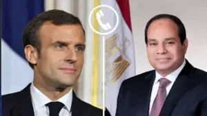 President El-Sisi Reaffirms to Macron Egypt’s Firm Stance Rejecting Any Attempt to Displace Palestinians