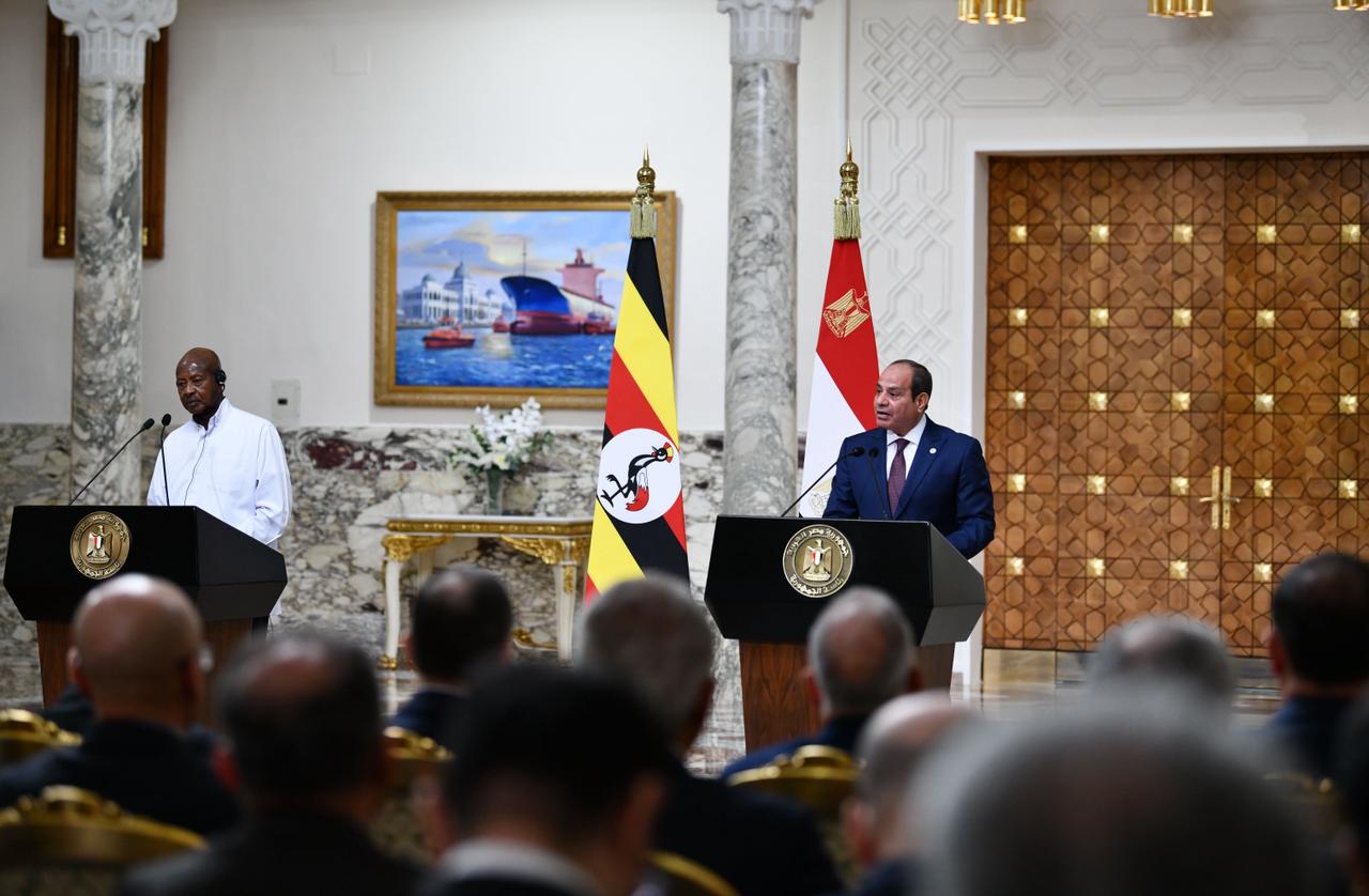 Presidential Spokesperson Shares Photos of President El-Sisi’s Meeting with Ugandan Counterpart and the Signing of Several Memorandums of Understanding