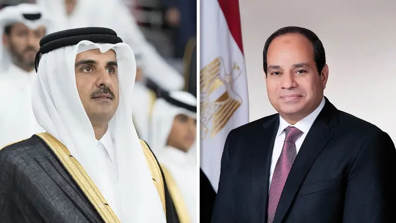 Phone Call Between President El-Sisi and Sheikh Tamim: Egypt Supports Qatar in Protecting Its Security and Stability