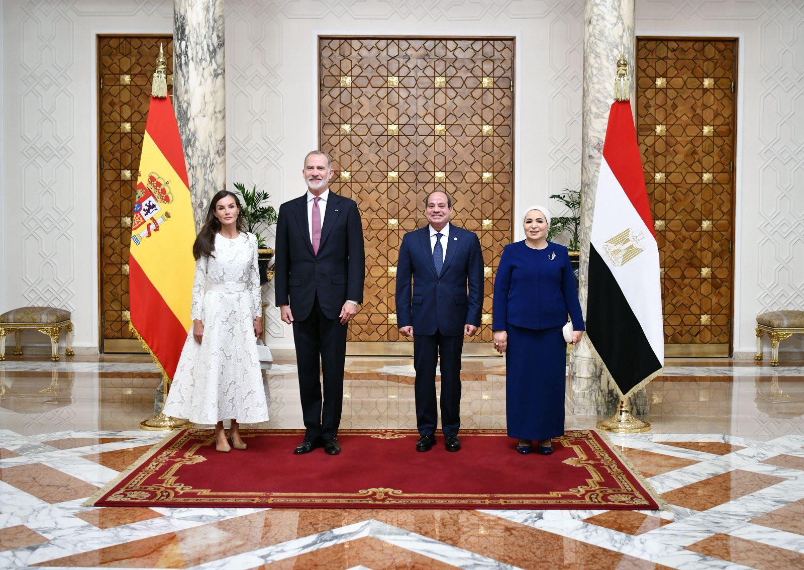 President El-Sisi Hosts a Dinner Banquet in Honor of the King of Spain at the Pyramids