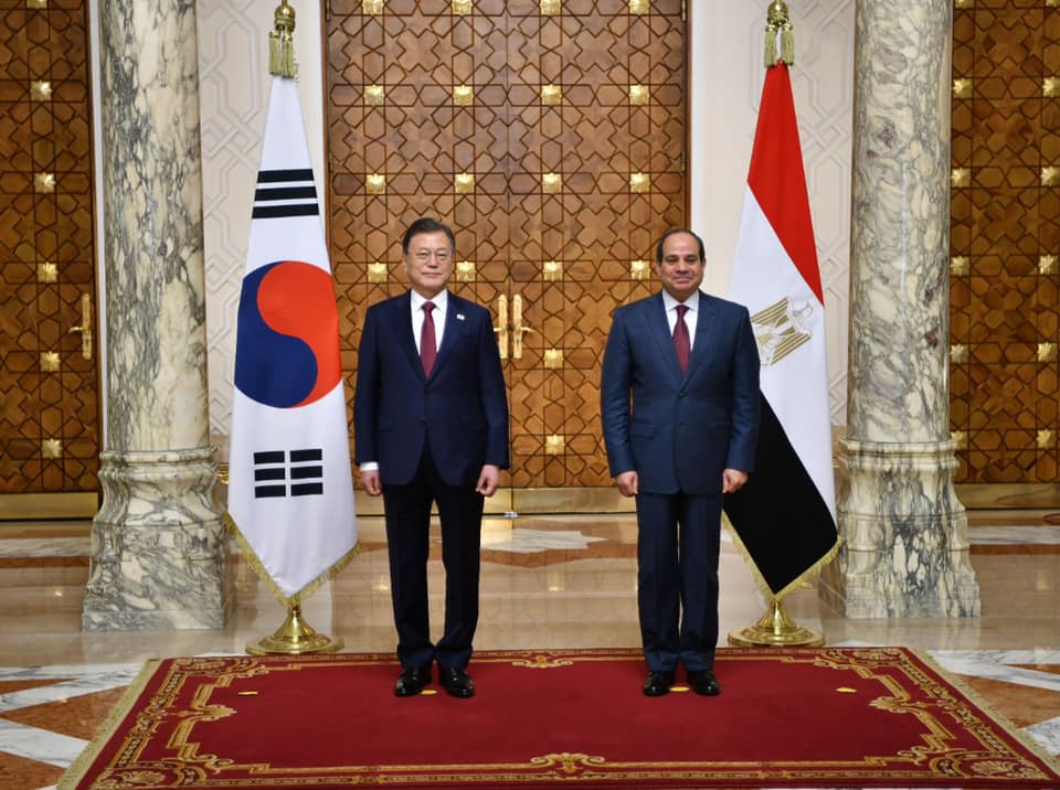 President El-Sisi Receives His South Korean Counterpart