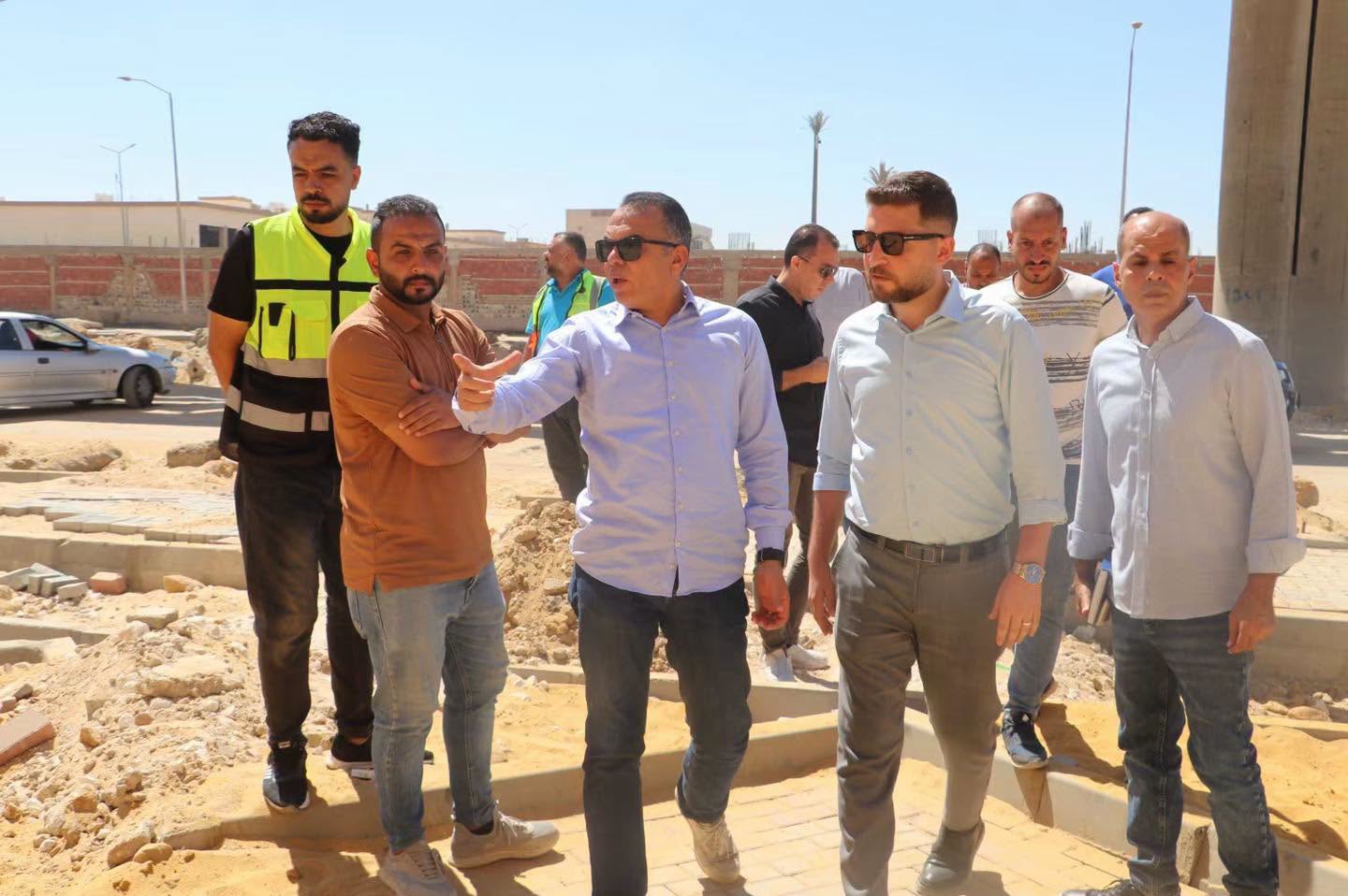 6th of October City Authority Head Inspects Central Axis Development and Upgrade Works